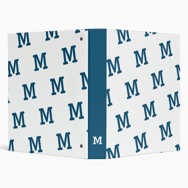 Monogram Patterned  3 Ring Binder (Background)