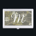 Monogram | Patterned Blossom Branch I Business Card Case<br><div class="desc">Floral</div>