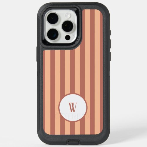 Monogram Peach and Rooibos Stripes iPhone 15 Pro Max Case