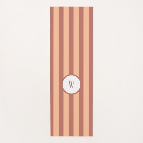 Monogram Peach and Rooibos Stripes Yoga Mat