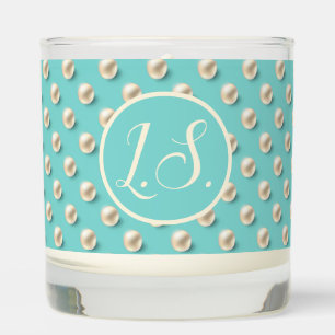 Monogram Pearl Accent  Scented Candle
