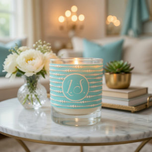 Monogram Pearl Accent  Scented Candle