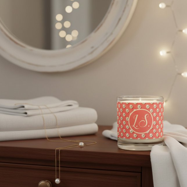 Monogram Pearl Accent  Scented Candle (Creator Uploaded)