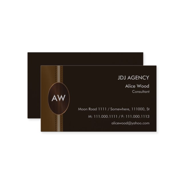 Monogram | Perfect Business Card (Front/Back In Situ)