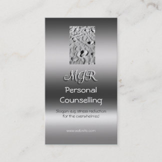 Monogram, Personal Counsellor, metallic-effect Business Card