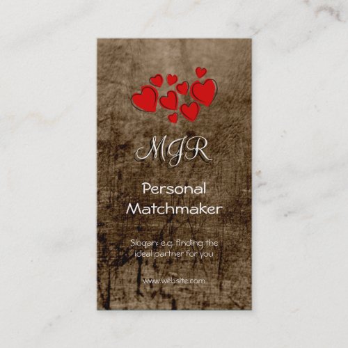 Monogram Personal Matchmaker leather_effect Business Card