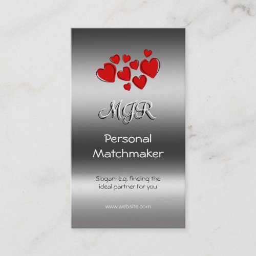 Monogram Personal Matchmaker metallic_effect Business Card