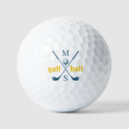 monogram  personalised logo golf balls