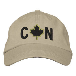 Monogram Personalize Maple Leaf Embroidery Embroidered Baseball Cap