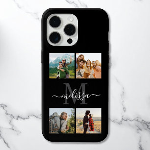 Monogram Personalized 4 Photo Collage iPhone 15 Pro Max Case