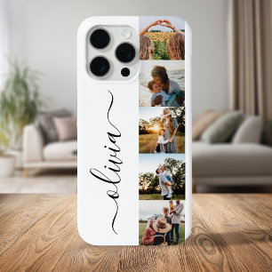 Monogram Personalized 5 Photo Collage iPhone 15 Pro Max Case