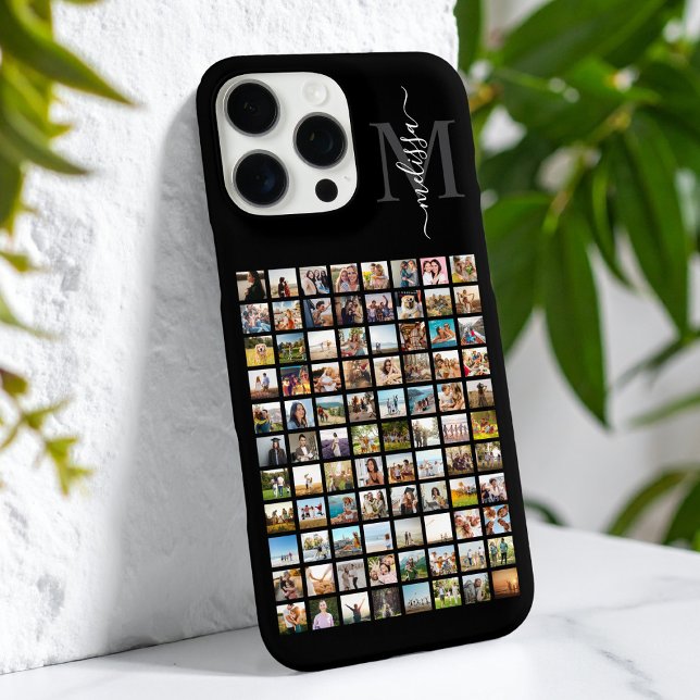 Monogram Personalized 88 Photo Collage Case-Mate iPhone Case (Creator Uploaded)
