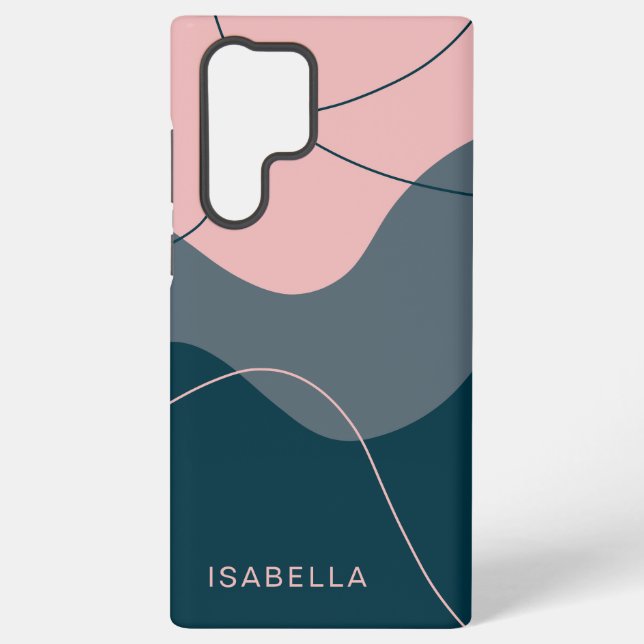 Monogram Personalized Abstract Samsung Galaxy Case (Back)