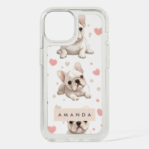 Monogram Personalized Adorable French Bulldog  iPhone 15 Case