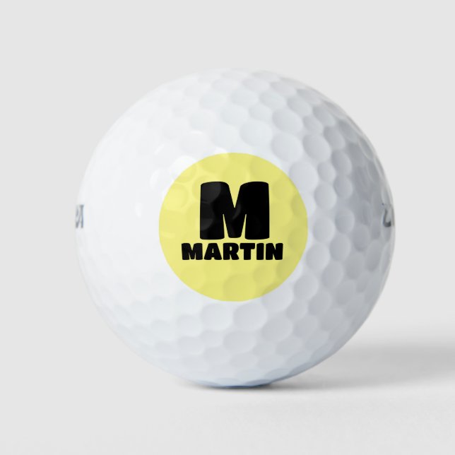 MONOGRAM PERSONALIZED BOLD GOLF BALLS (Front)