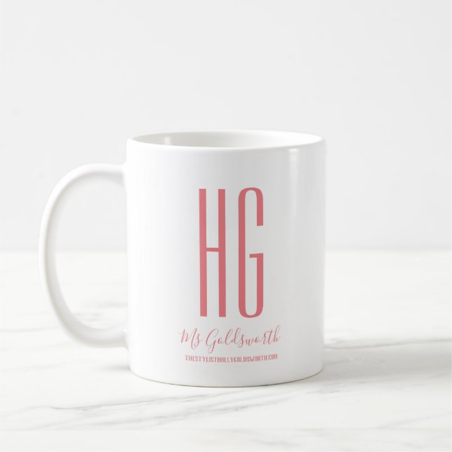 Monogram Personalized Coffee Mug (Left)