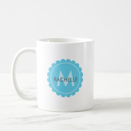 Monogram personalized custom mug with name