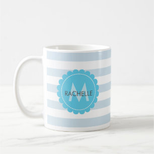 Monogram, personalized, custom mug with name