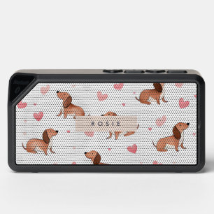 Monogram Personalized Cute Dachshund Dog Bluetooth Speaker