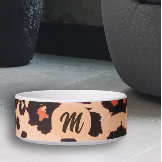 Monogram Personalized Cute, Modern Pet bowl