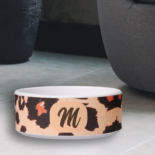 Monogram Personalized Cute Modern Pet bowl