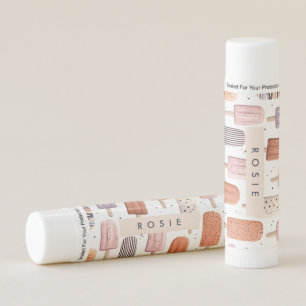 Monogram Personalized Cute Popsicle Pattern Lip Balm