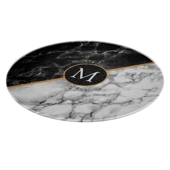 Monogram Personalized Cutting Board Marble (Corner)
