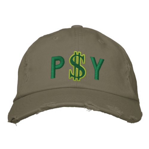 Monogram Personalized Dollar Sign Cash Embroidered Baseball Hat