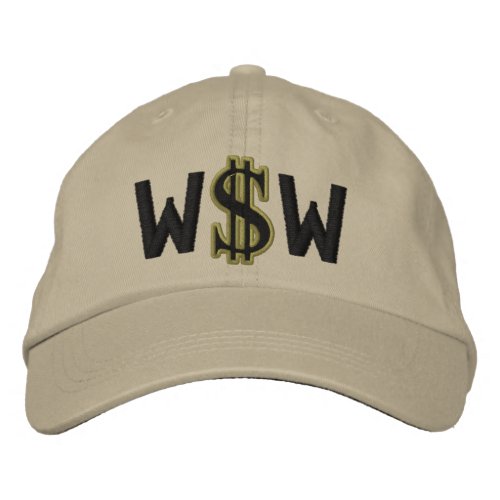 Monogram Personalized Dollar Sign Cash Embroidered Baseball Hat