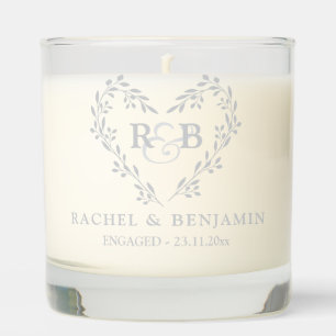 Monogram Personalized Engagement Gifts Initials Scented Candle