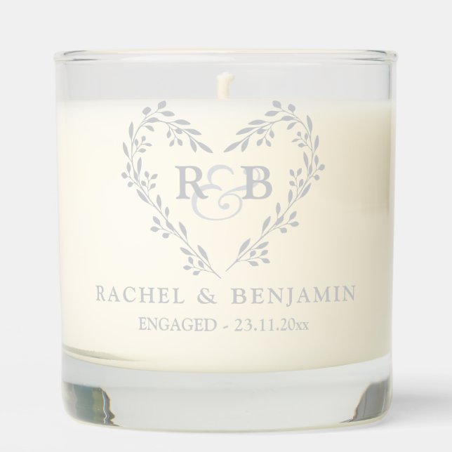 Monogram Personalized Engagement Gifts Initials Scented Candle (Front)