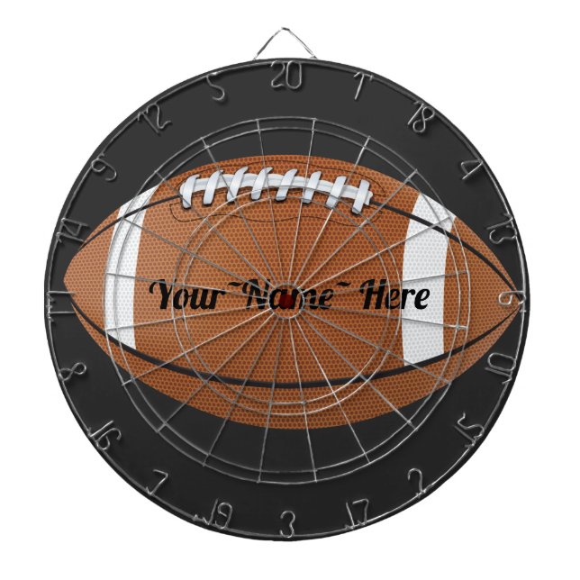 Monogram personalized football dart board (Front)