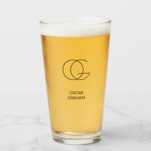 Monogram Personalized Glass