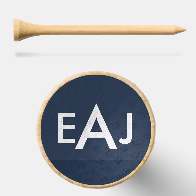 Monogram Personalized Golf Tee navy blue colour (Combo (Horz))