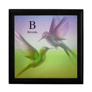 Monogram Personalized Hummingbird Gift Box