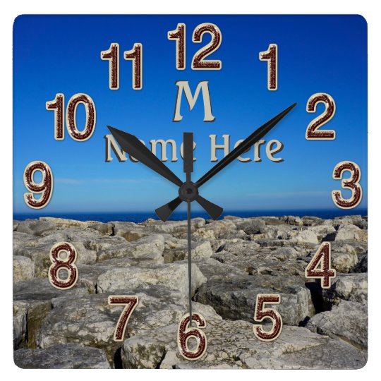 Monogram Personalized Lake House Wall Decor Clocks