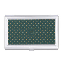 Monogram personalized luxury elegant dark green