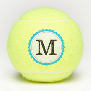 Monogram Personalized Modern #9 Tennis Balls