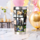 Monogram personalized modern multi photo collage