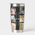 Monogram personalized modern multi photo collage