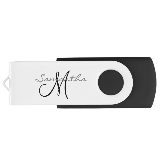 Monogram Personalized Name Flash Drive (Back)