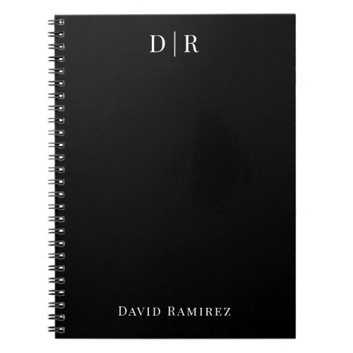 Monogram Personalized Name Professional Minimal  Notebook