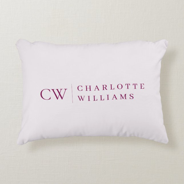 Monogram Personalized Pink Accent Pillow (Front)