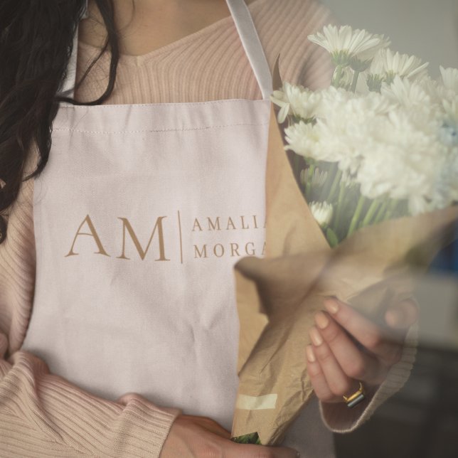 Monogram Personalized Pink Apron (Creator Uploaded)