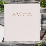 Monogram Personalized Pink Initial And Name  3 Ring Binder<br><div class="desc">Organize your documents in style with our Minimalistic Monogram Personalized Pastel Pink 3-Ring Binder. Featuring a soft pastel pink background, this elegant binder is adorned with a sleek monogram initial and your custom name in a modern font. Ideal for school, office, or home use, this binder combines sophistication with functionality....</div>