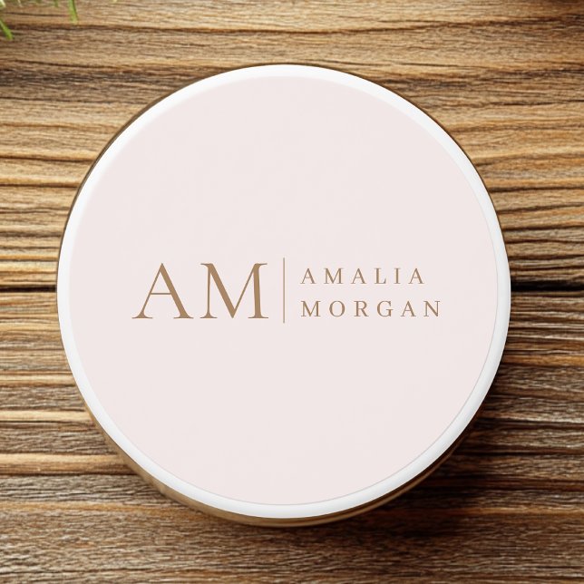 Monogram Personalized Pink Initial and Name  Mini Candle Favors (Creator Uploaded)