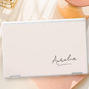 Monogram Personalized Pink Name Signature Logo HP Laptop Skin
