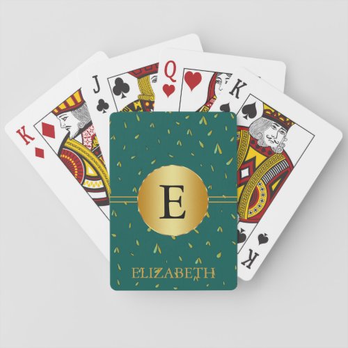 Monogram Personalized Poker Cards