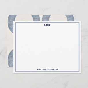 MONOGRAM PERSONALIZED PREPPY STATIONARY NOTECARD