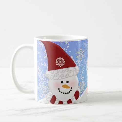 Monogram Personalized Snowman Mug